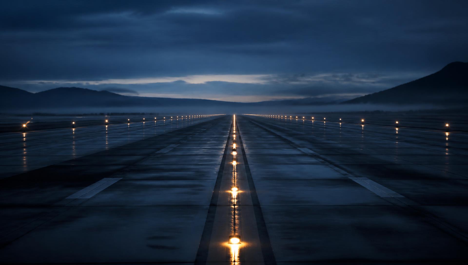 Financial district towers at blue hour